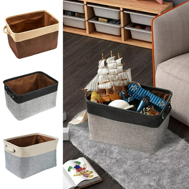 Brown Foldable Square Canvas Storage Collapsible Folding Box Fabric Cubes Toys Brown Foldable Square Canvas Storage Collapsible Folding Box Fabric Cubes Toys